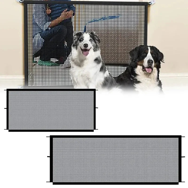 1Set Pet Barrier Fences Mesh Dog Gate Folding Stairs Entrance Separation Guard Portable Breathable Children Safety Playpen