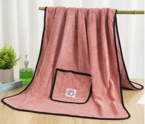 Pet Dog Towels for Drying Dogs, Super Absorbent Soft Microfiber Pet Bath Grooming Towel for Large Medium Small Dogs and Cats & M