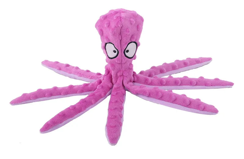 Pet Plush Toy Octopus Dog Interactive Toy Indestructible Bite Resistant Sound Puppy squeaky Octopu Dogs Rattle For Toys Supplies