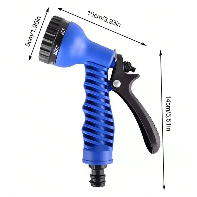 7Water Spraying Functions, Expandable Magic Hose, High-Pressure Car Wash, Water Gun Home Garden Watering Hose pet cat dog shower