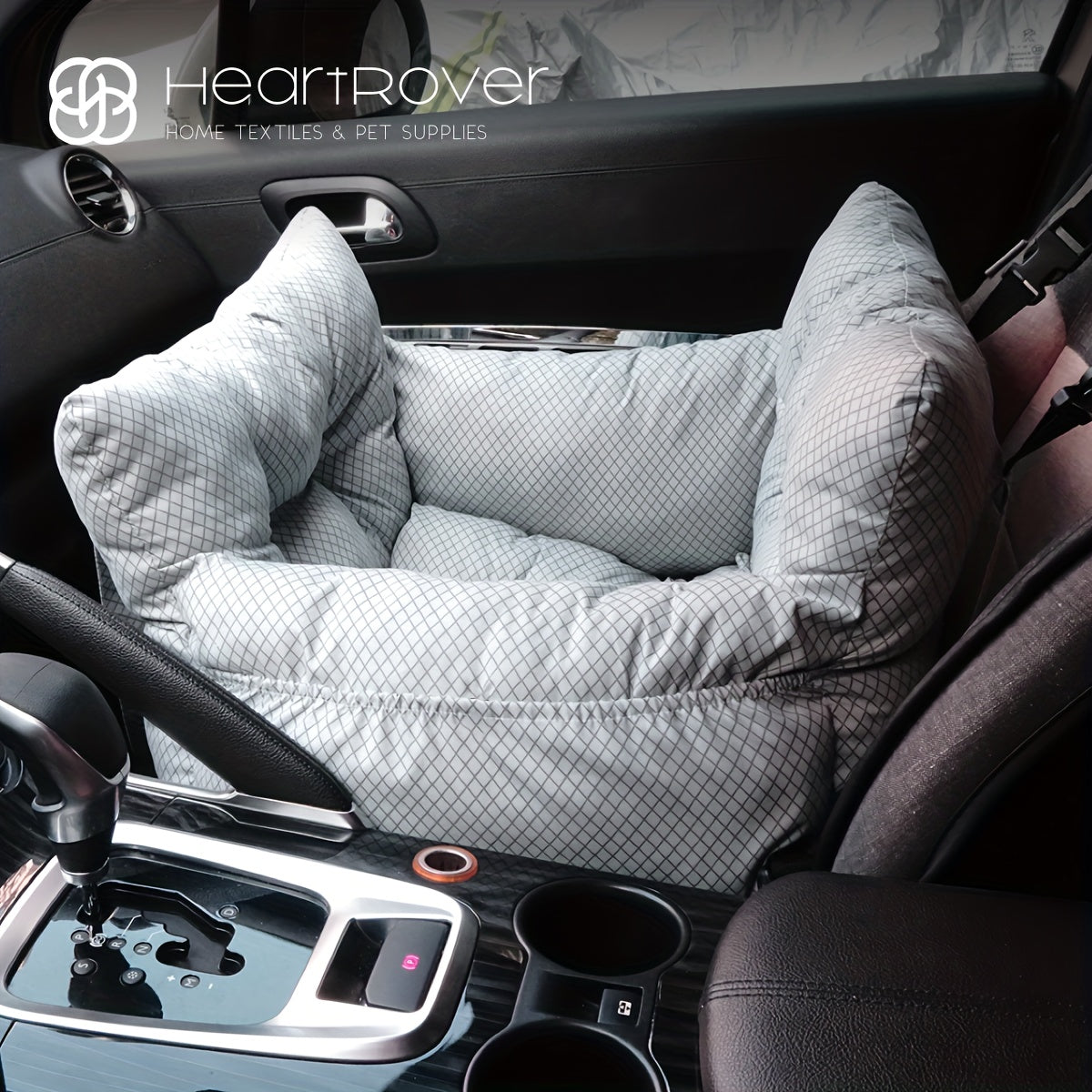 Dog Carrier Car Seat for Dogs & Cats - Portable Warm Travel Pet Bed with Safety Hook & Buckle, Handheld/Shoulder Strap, Fits Car Front/Back Seat, Suitable for Fall/Winter, Christmas Gift