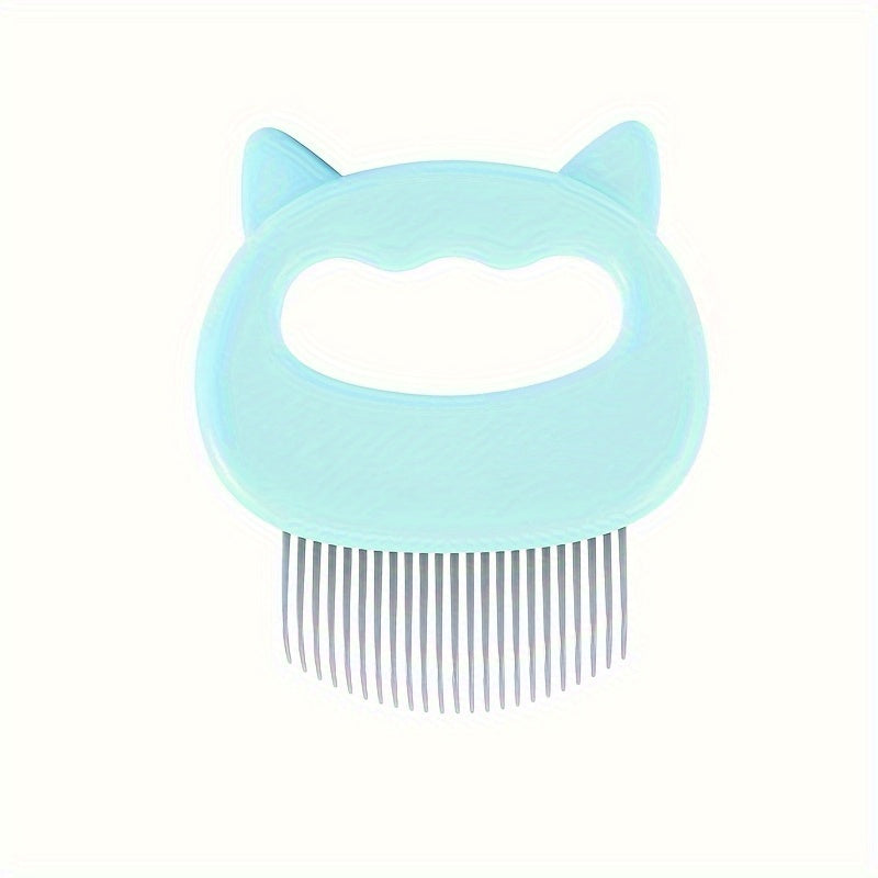 2-in-1 Gentle Pet Grooming Kit - Dual-Sided Cat Ear Comb & Deshedding Brush for Effective Hair Removal, Shedding Relief & Soothing Skin Irritation - Easy Clean & Gentle on Pets