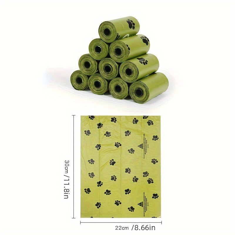 630pcs/210pcs Leak-Proof & Odor-Proof Thickened Pet Feces Bags with Paw Print Design - Easy Cleanup, Polyethylene Material, Ideal for Dog Waste ManaSynthetic Gemstoneent, Pet Waste Bags|Playful Design| Leakproof Material, Dog