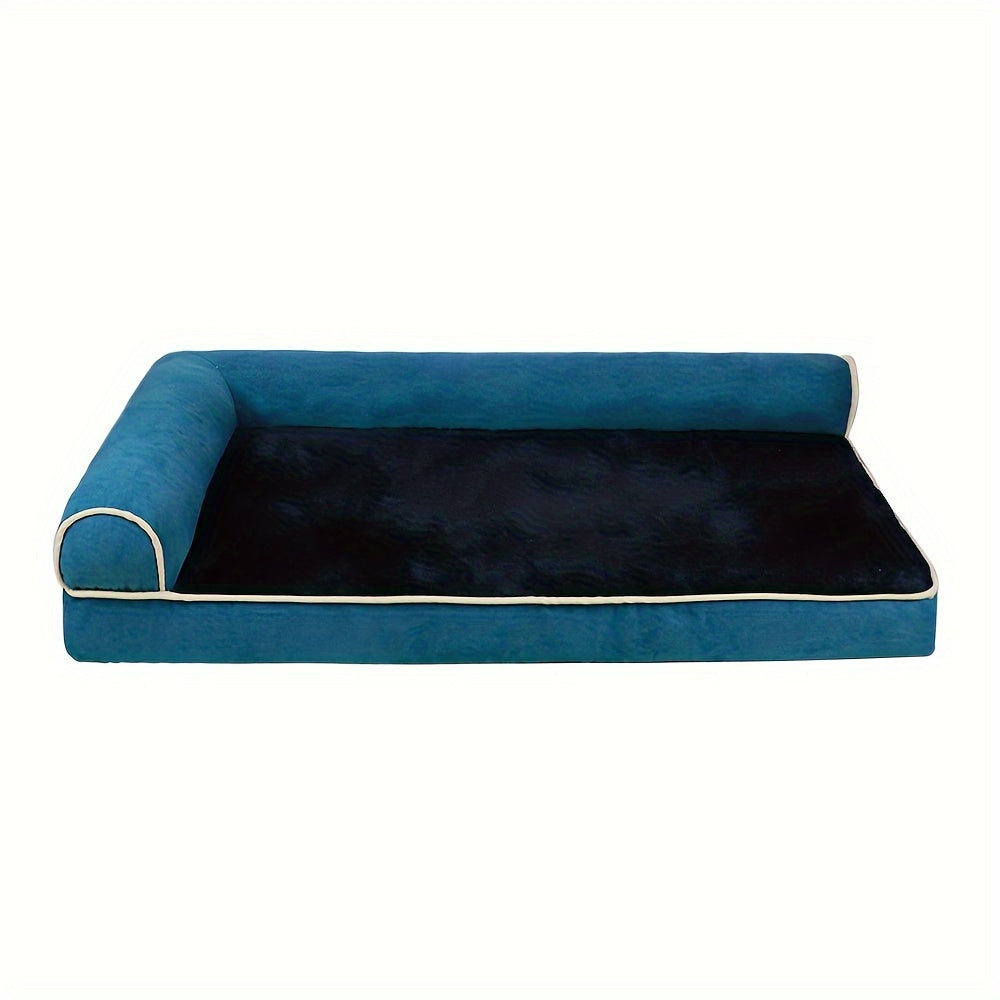 Memory Foam Orthopedic Dog Bed For Medium Dogs, Waterproof Medium Dog Beds With Washable Removable Cover, Dog Sofa Bed, L Shaped Pet Bed With Waterproof Lining And Nonskid Bottom