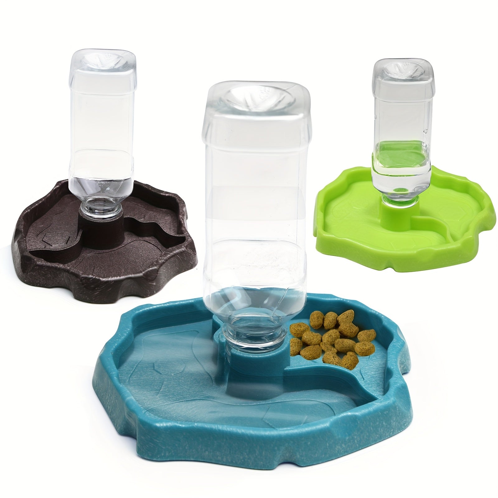 2-in-1 Small Pet Feeding & Watering Bottle - Durable PP Material, Ideal for Rabbits, Hamsters, Chicks, Kittens, and Turtles - Green with Clear Plastic Dispenser