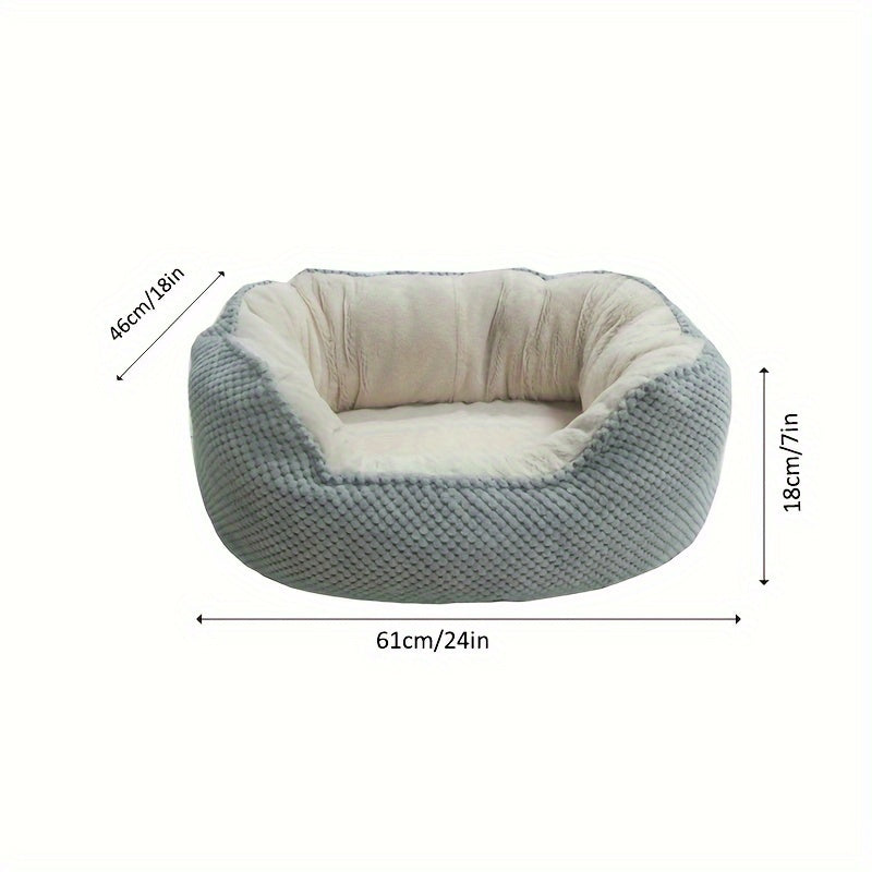 1pc Dog House Multi-color Optional Oval Pet Bed, Suitable For Four Seasons, Dog Kennel Warm And Comfortable Dog Bed Durable Dog Mattress