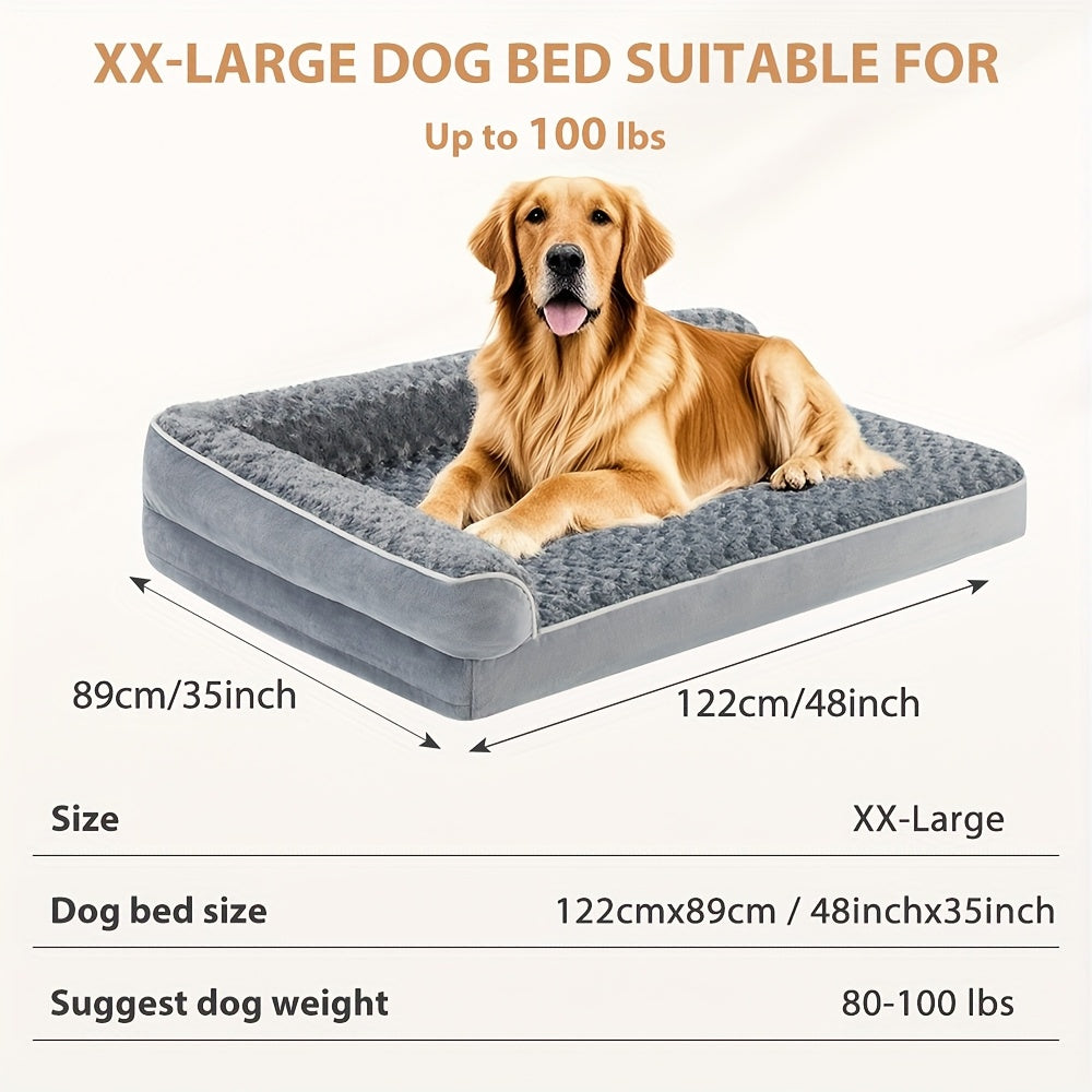 Orthopedic Dog Beds for Large Dogs, Extra Large Waterproof Dog Bed with Removable Washable Cover, Egg Crate Foam Pet Bed, XL Dog Crate Bed, dog beds large sized dog, large dog bed, large dog bed, dog beds for large dogs