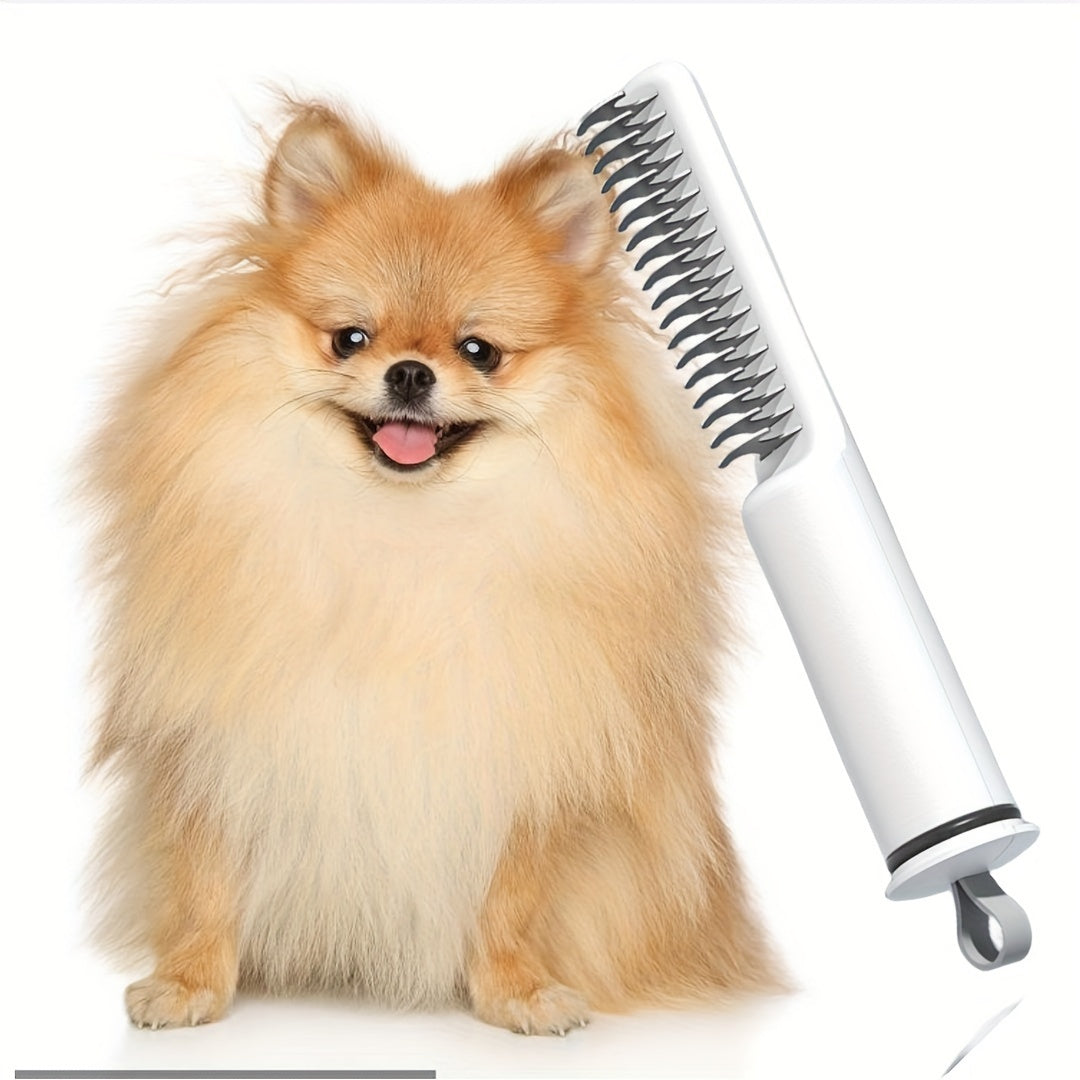 1pc Premium Pet Grooming Comb - Effortless Detangling & Undercoat Reduction - Safe for Sensitive Skin, Dogs & Cats - Promotes Healthy Coat - Ideal for Daily Grooming