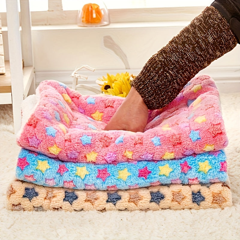 3pcs Pet Bed Set, Non-Skid Bottom, Polyester Fiber Fill, Soft Plush Cat Mat for Small Cats and Dogs, Cozy Pet Cushions for Indoor Use