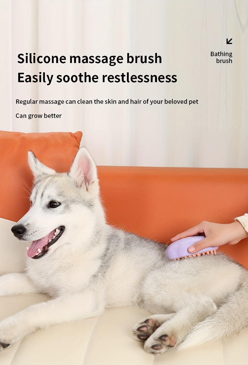3 In 1 Self-cleaning Massage Combs, Pet Grooming Brush For Cats, Pet Steam Brush USB Charging Cat Comb, Undercoat Hair Removal Comb, Pet Care Electric Spray Massage Cat And Dog Remove Tangled And Loose Hair