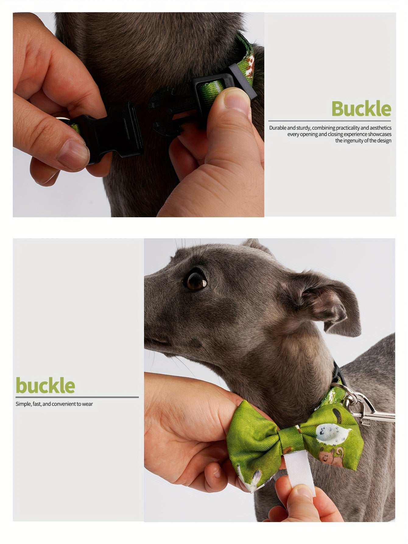 6pcs Forest Animal Print Dog Walking Set, Adjustable Pet Harness, 4ft Leash, Collar, Bowtie, Bandana, and Waste Bag Dispenser for Small to Large Dogs, Polyester Fiber, Without Battery