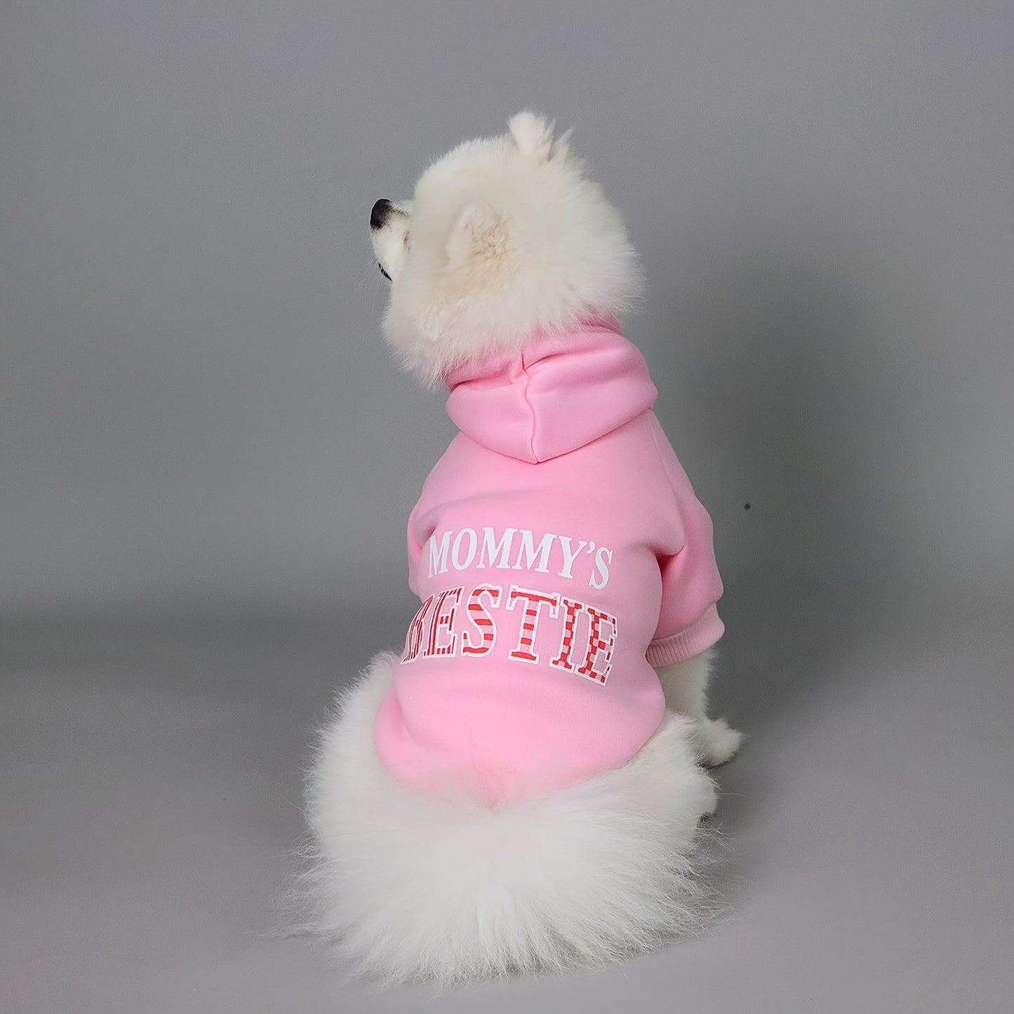 Pet Hoodie For Small & Medium Dogs, "Mommy's Boy" Pattern Dog Hoodie, Winter Pet Apparel