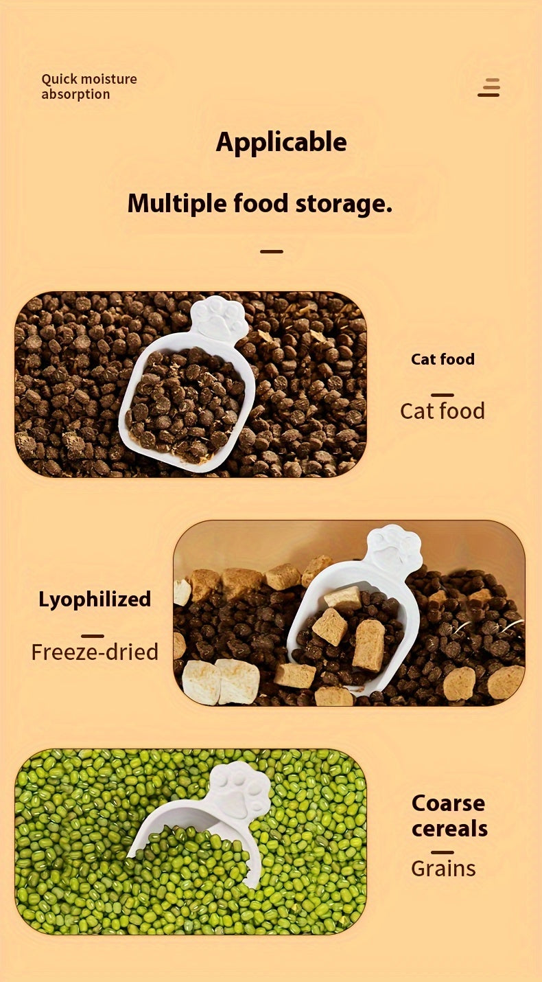 Silicone Cat Food Scoop, Diatomaceous Earth Pet Food Dryer, Moisture-Proof Pet Feeding Spoon, Anti-Mold Pet Food Dispenser for Cats and Dogs