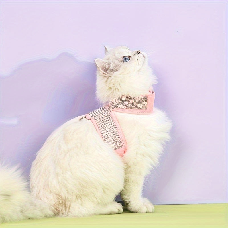 No Pull Pet Harness For Dogs, Bling Rhinestone Soft Dog Harness, Escape Proof Dog Vest Harness For Outdoor Walking Jogging
