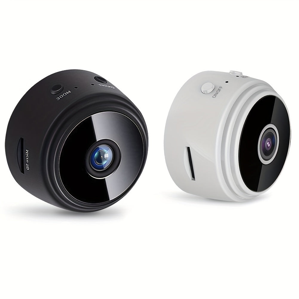 Mini Wireless Camera, 480P HD, USB Rechargeable with Built-in Lithium Polymer Battery, Magnetic Back Cover, Non-Waterproof, for Home, Pet, Car Surveillance, Supports AP Mode & Remote Monitoring