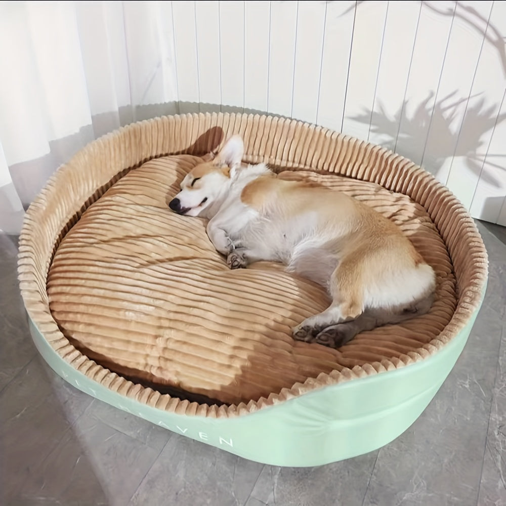Upgraded Pet Bed – All-Season Dog & Cat House, Machine-Washable Soft Cushion, Warm & Cooling Mat for Small Medium Large Pets, Indoor Outdoor Use, The Perfect Gift for Your Pet