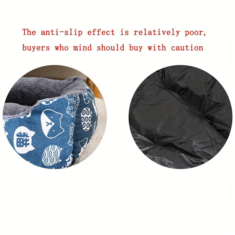 1pc Cozy Pet Bed, Plush Polyester Fiber Dog Nest, Non-Assembled, Warm Thick Pad for Medium Dogs, Comfortable Sleeping Kennel for Golden Retrievers and Small Breeds