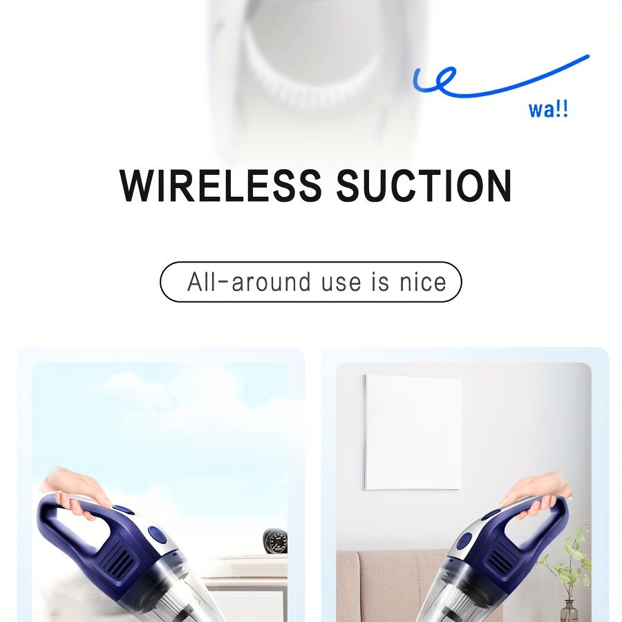 Car Vacuum Cleaner 5000pa Strong Suction, Powerful Handheld Wireless Vacuum Cleaner, USB Charging Long Working, Car Accessories For Men Women, Suitable For Cars, Homes, Offices, Pet Hair Cleaning