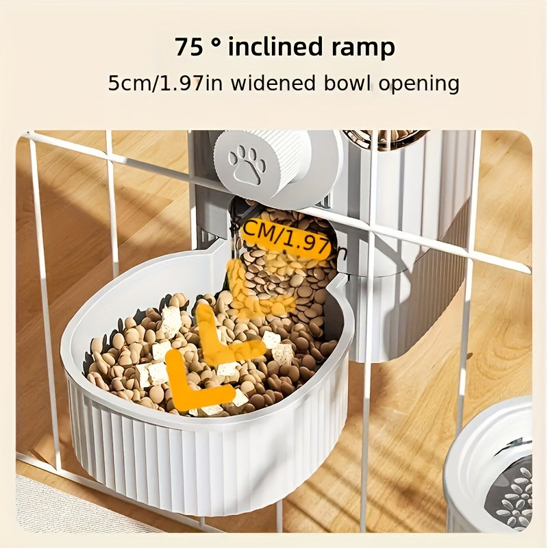 40.58oz Large Capacity Hanging Pet Feeder and Water Dispenser, Suitable for Rabbits, Cats, Dogs, and Other Pets