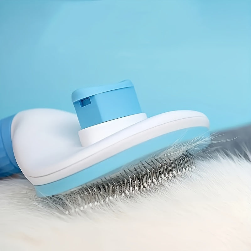 1pc/2pcs Pet Grooming Tools, One-Click Hair Removal Cat & Dog Comb, Pet Hair Detangler For Shedding And Cleaning, Float Hair Cleaner For Cats And Dogs