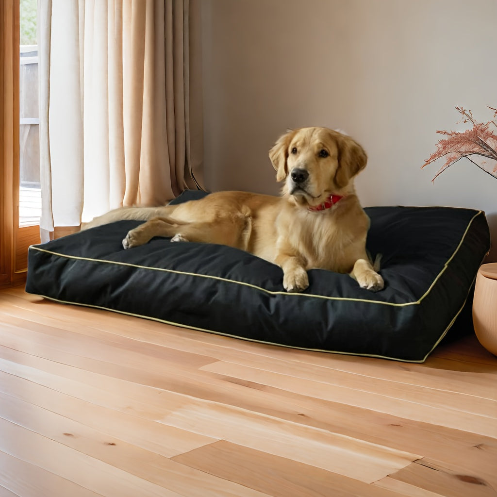 Waterproof Durable Oxford Fabric Dog Bed Cover Replacement, Washable Removable Zippered Pet Bed Mattress Protector for Small to Medium Dogs - Rectangle Shape, Nylon Material (Cover Only)