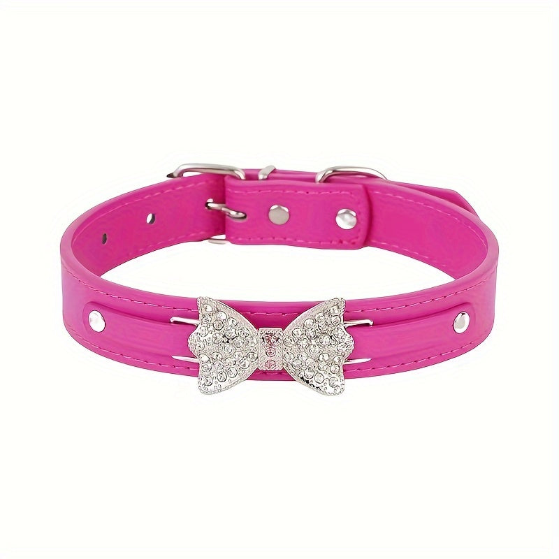 Pet Collar Cat Necktie Creative Leash Diamond Bow Small Dog Collar