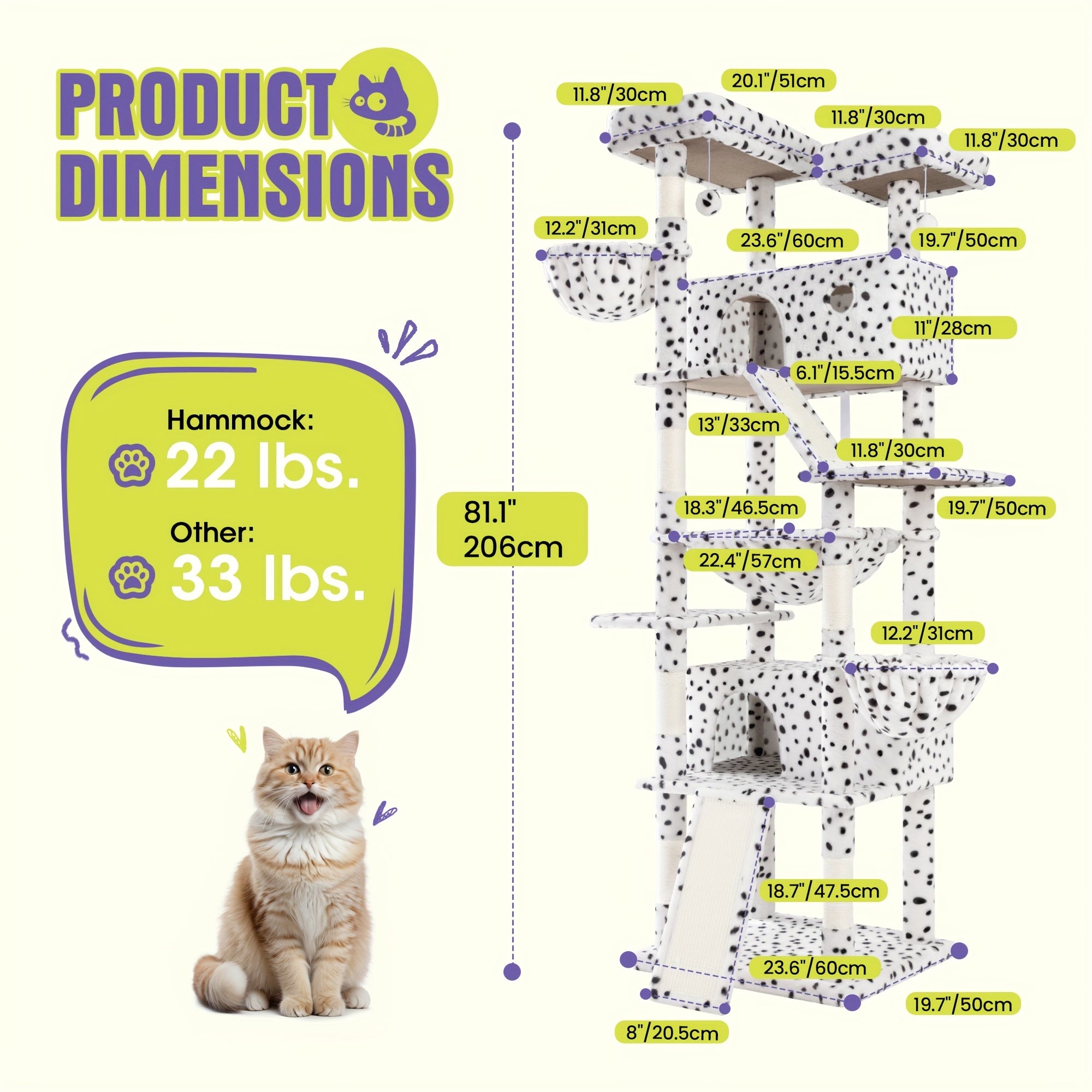 Multi-Level Cat Tree Tower for Indoor Cats