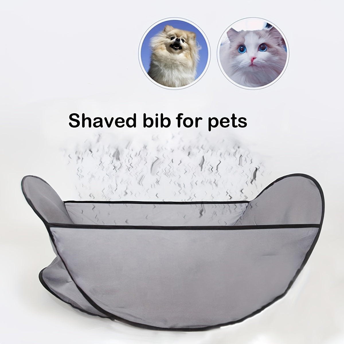 Pet Hair Cutting Cape - Easy Clean, Waterproof, Adjustable, Comfortable Bib for Dog Cat Shaving Trimming - Pet Grooming Tent, Hair Catcher, Protector for Home Use