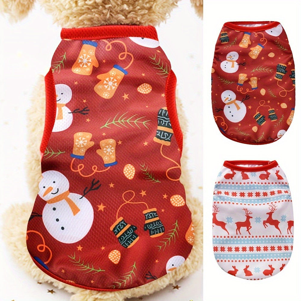 Adorable Holiday Pet Shirt - Christmas Shirts for Small, Cute Dogs and Cats, Festive Clothing Gifts for Pets