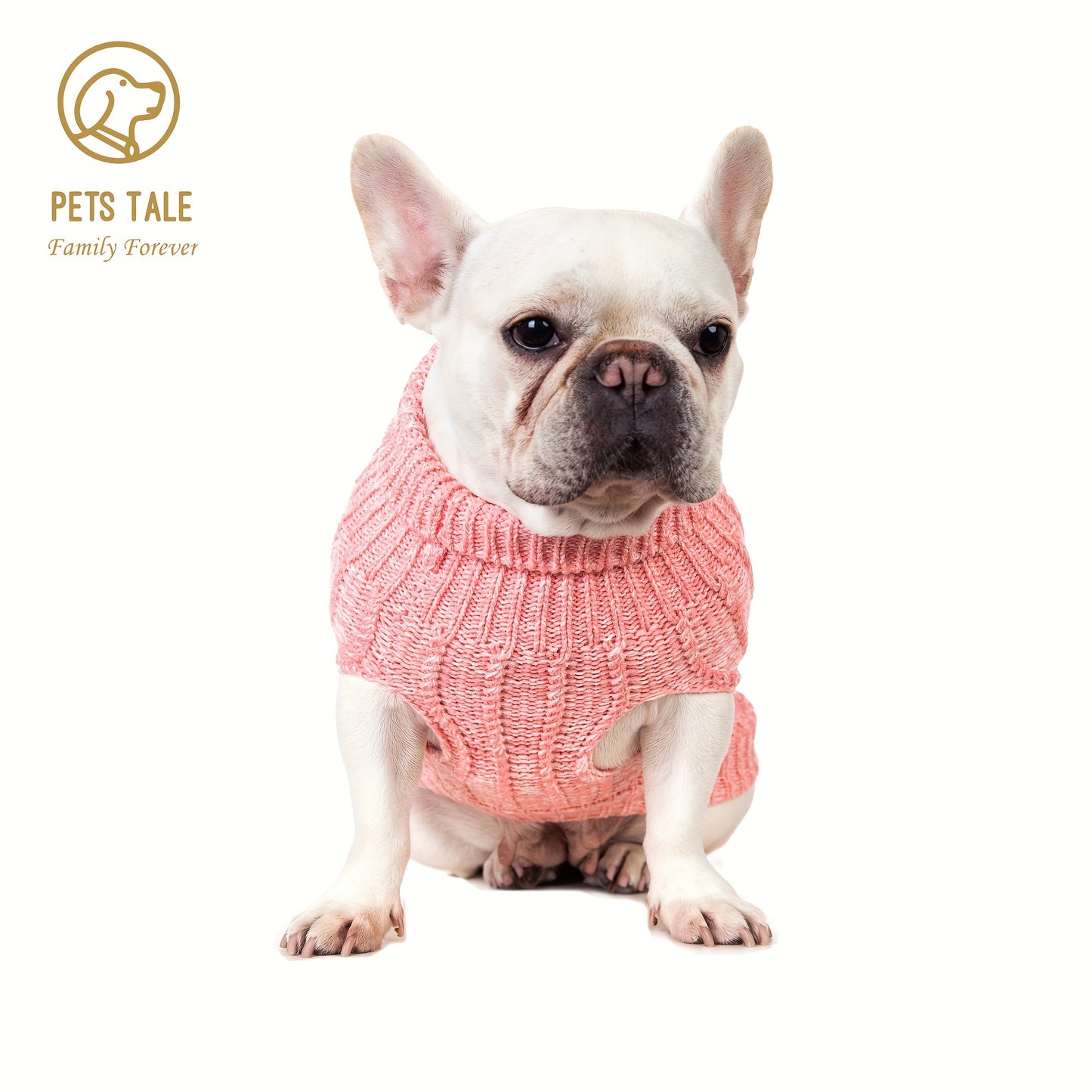 PETS TALE Dog Sweater Cable-Knit Pullover with Chain Detailing & Tag - Machine Washable Cozy Winter Sweater for Small, Medium & Large Breeds, Navy Blue, Dog Sweater for Small Dogs, Durable Petwear