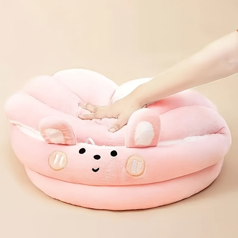 Cute Dog Bed Mat, Removable, Plush, Thick, Comfortable And Warm Pet Bed