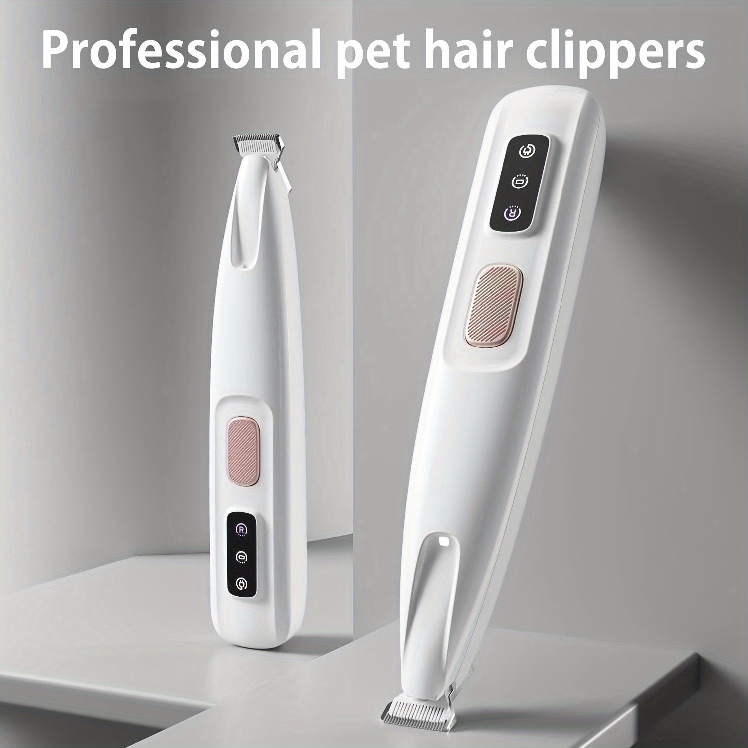 Safe Low Noise Pet Grooming Clippers - LED Light Support, USB and Battery Longevity