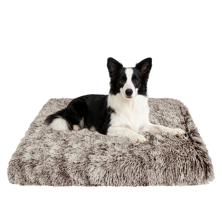 1pc Plush Rectangular Dog Bed, Plush Non-slip Square Dog Bed Cat Mat Pet Bed, Deep Sleep Cat Sofa Dog Sofa Cat Bed Dog Bed Pet Supplies Non-slip Mattress for Large, Medium and Small Dogs and Cats - Comfortable, Dog Mat, Cat M