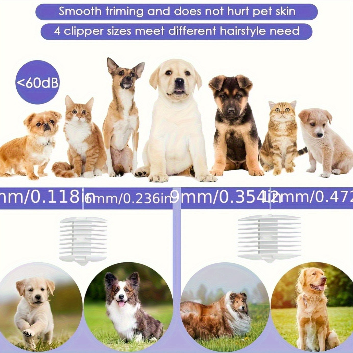 8-in-1 Pet Grooming Vacuum & Dog Hair Vacuum, 12000Pa Powerful Dog Vacuum For Shedding Grooming Hair, 2.2L Large Dust Cup, Low Noise, 3 Suction Levels, 6 Grooming Tools, Home Cleaning, Without Battery