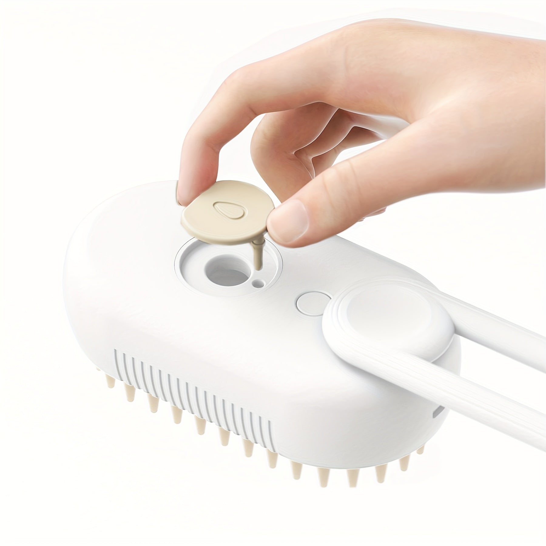 Steam Brush for Cats And Dogs - 3 in 1 Pet Grooming Tool with Release Button, Spray, Hair Removal