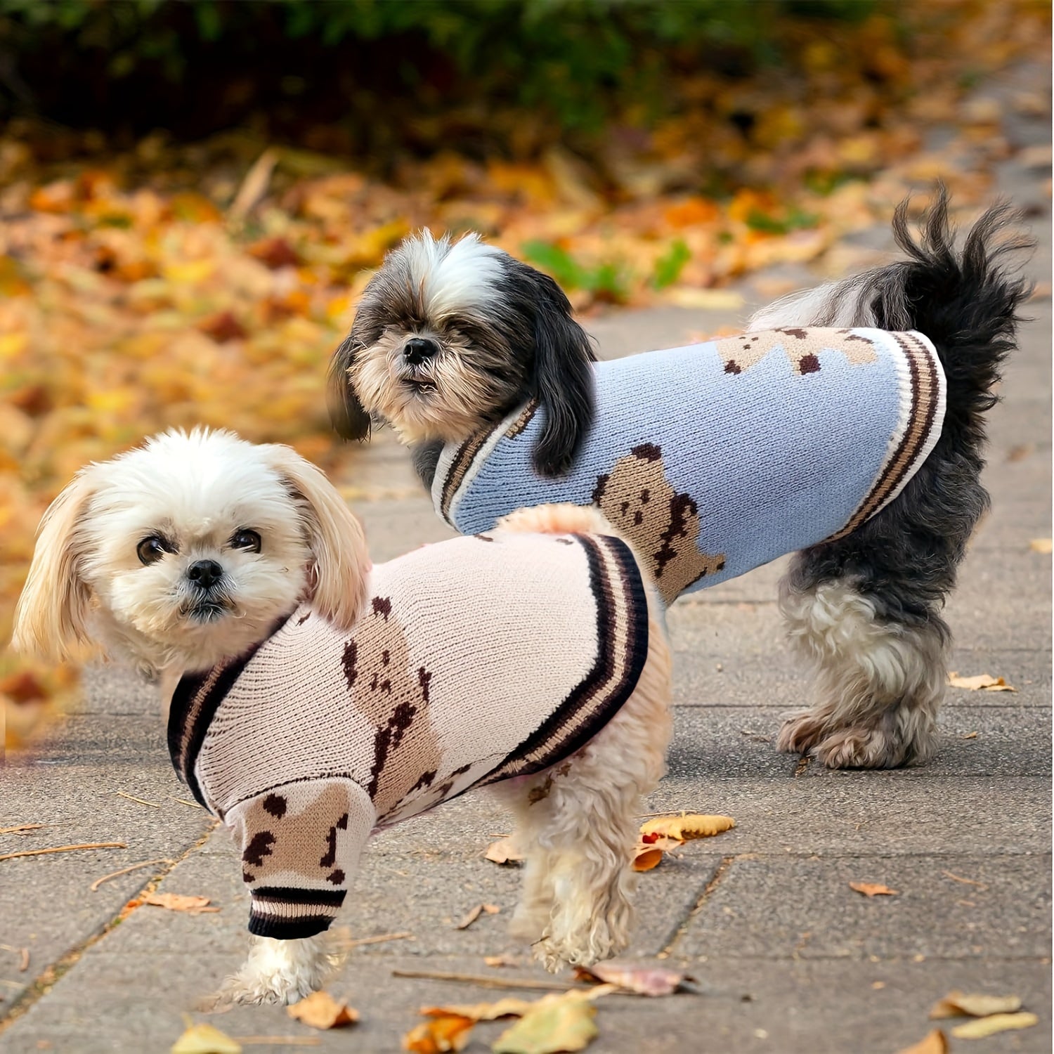 Adorable Cartoon Dog Sweaters - Soft, Warm, and Cozy Knitwear for Small Dogs, Puppy Winter Coats, Cute Bear Designs, Hand-Knitted Outfits, Pet Apparel for Cold Weather, Easy to Wear and Care