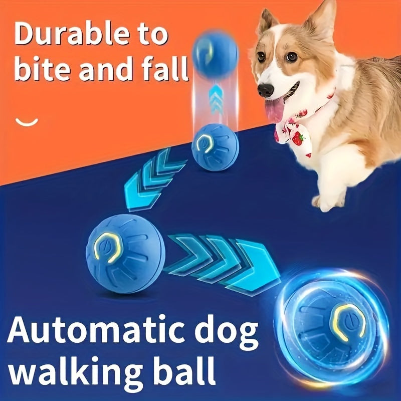 Interactive For Smart Dog Chew Ball - Durable, Automatic Rolling & Gravity-Activated PET Toy for Small to Medium Breeds, USB Rechargeable