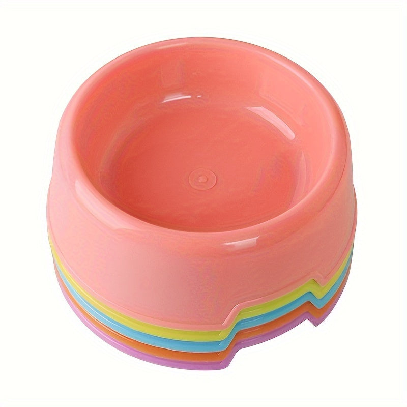Stackable Plastic Cat and Small Dog Bowls - Pet Feeding/Water Bowls for Cats and Chihuahuas - Classic American Style Pet Food Dish - Set of Multiple Basic Animal Feeders