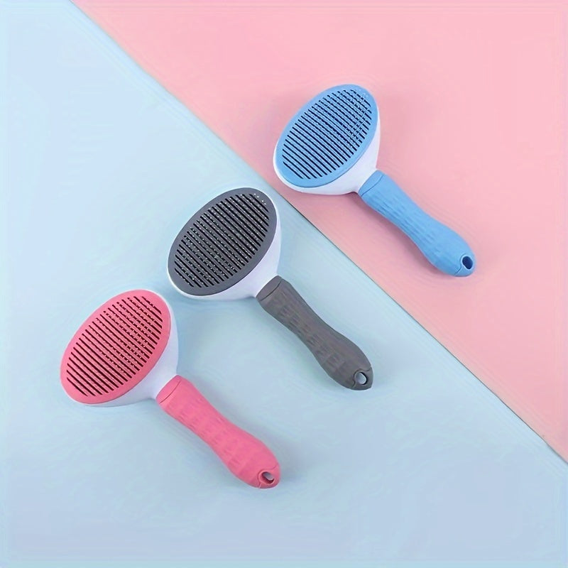 1pc/2pcs Pet Grooming Tools, One-Click Hair Removal Cat & Dog Comb, Pet Hair Detangler For Shedding And Cleaning, Float Hair Cleaner For Cats And Dogs