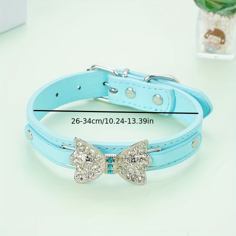 Pet Collar Cat Necktie Creative Leash Diamond Bow Small Dog Collar