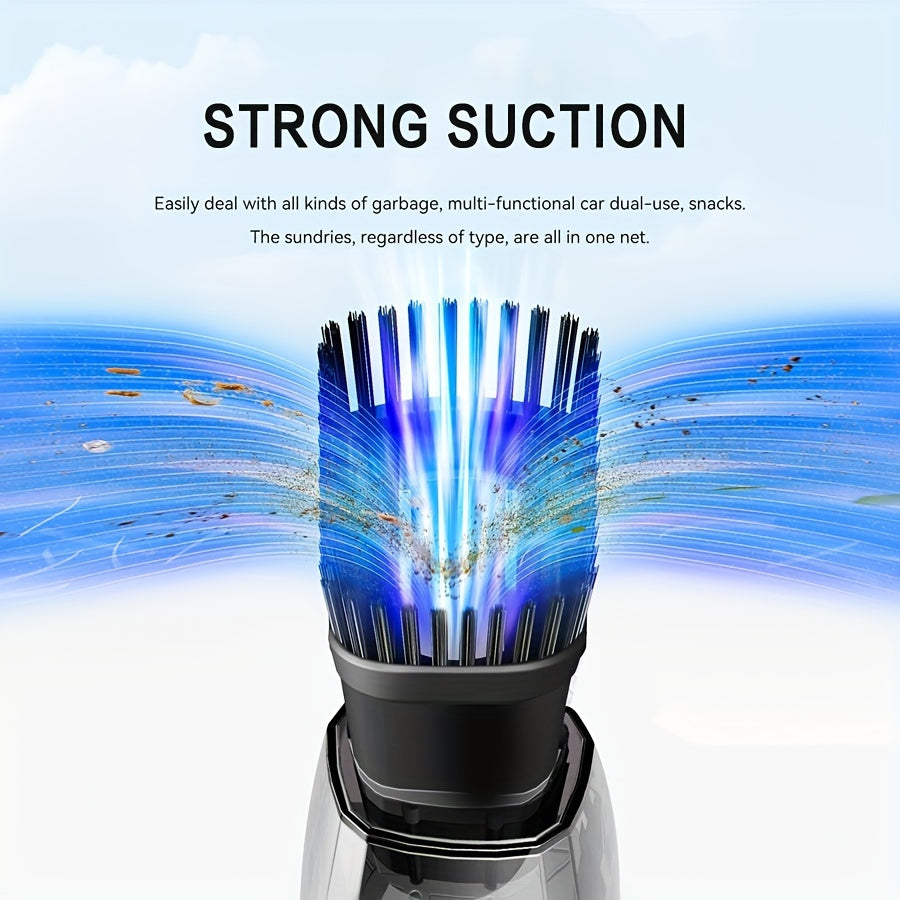 Car Vacuum Cleaner 5000pa Strong Suction, Powerful Handheld Wireless Vacuum Cleaner, USB Charging Long Working, Car Accessories For Men Women, Suitable For Cars, Homes, Offices, Pet Hair Cleaning