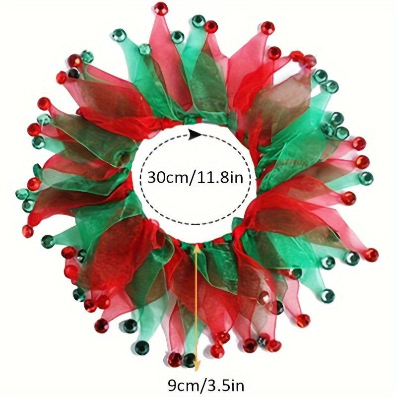 Festive Pet Collar for Dogs & Cats - Elastic, Polyester Holiday Accessory for Christmas, Halloween, St. Patrick's Day, Easter, 4th of July Celebrations