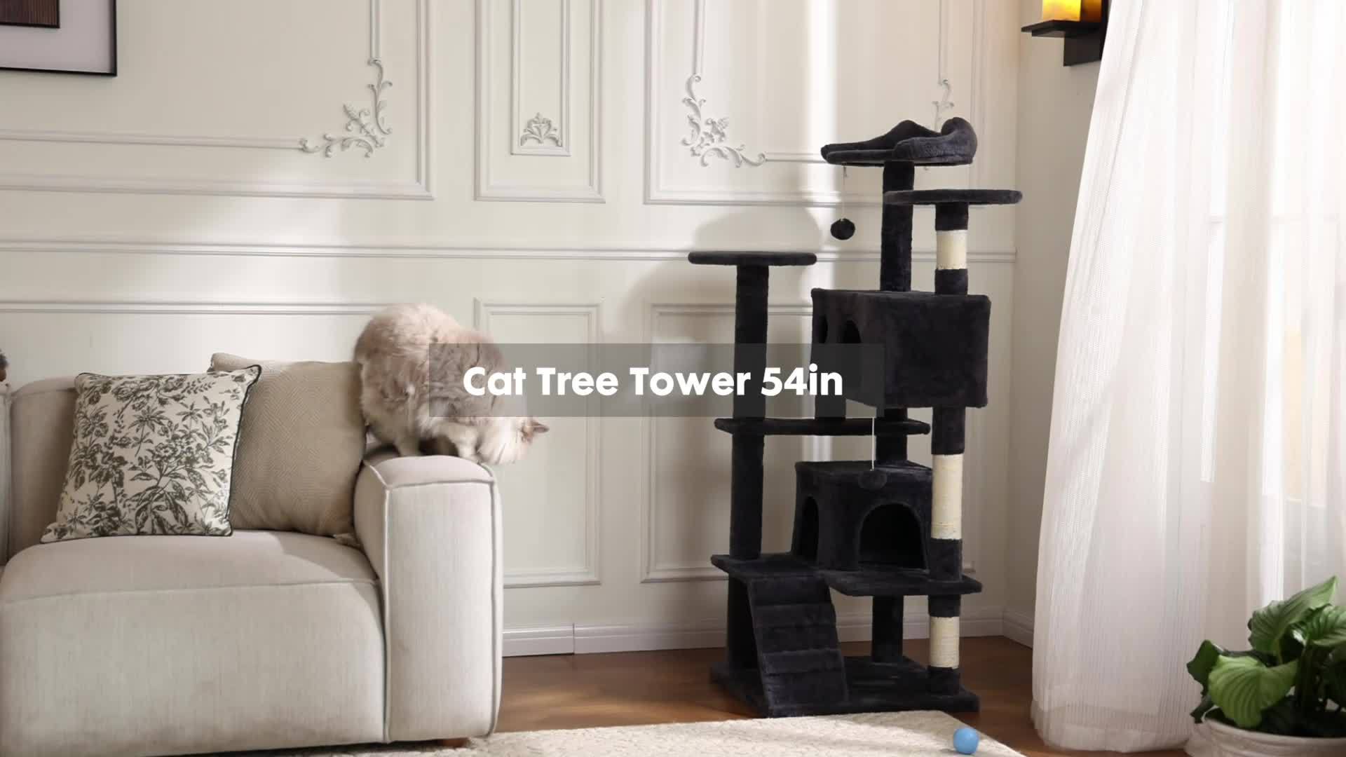 Sweetcrispy Cat Tree, Indoor Cats Tower Tree