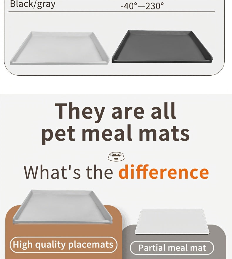 1pc Silicone Pet Feeding Mat for Dogs, Anti-Slip, Waterproof, Easy Clean, Spill-Proof, for Dog Feeding Pad