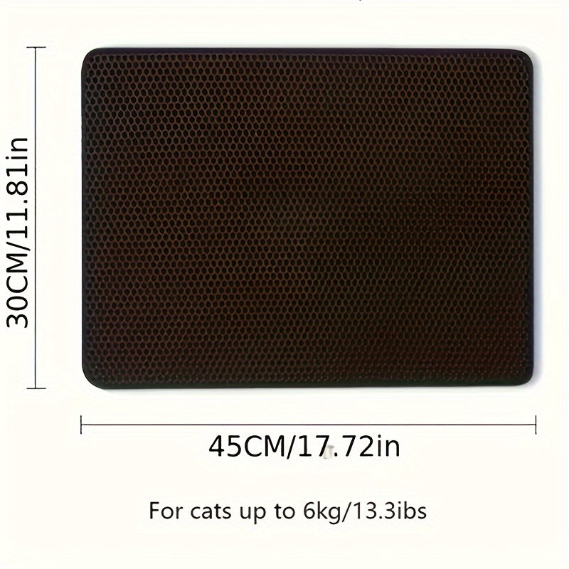 Cat Litter Mat Double-layer Cat Litter Trapping Mat Waterproof And Leak Proof Pet Toilet Mat Diaper Pad Cat Feeding Mat With Non-slip Backing