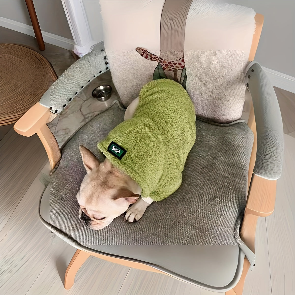 1pc New Plush Dog Hoodie, High Elastic Coral Velvet, Warm Pet Apparel For Autumn And Winter