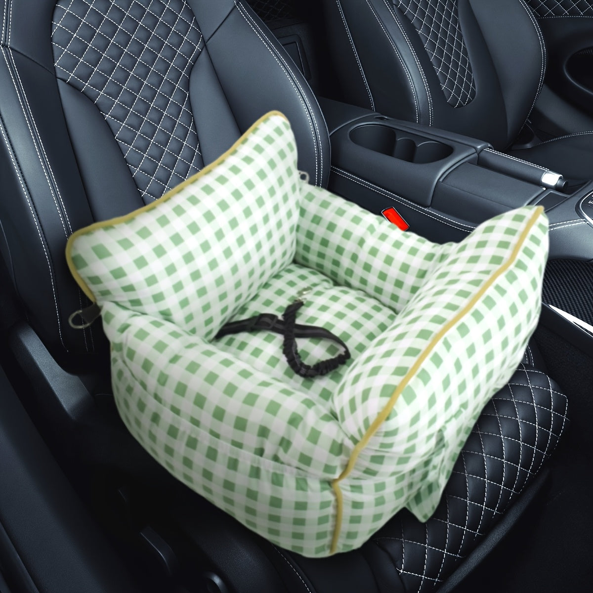 Dog Carrier Car Seat for Dogs & Cats - Portable Warm Travel Pet Bed with Safety Hook & Buckle, Handheld/Shoulder Strap, Fits Car Front/Back Seat, Suitable for Fall/Winter, Christmas Gift