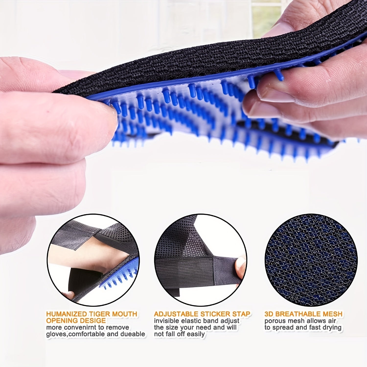 2pcs Pet Glove, Pet Grooming Bathing Washing Hair Remover Brush Fur Mitts, For Cat Dog Horse Rabbit Animal