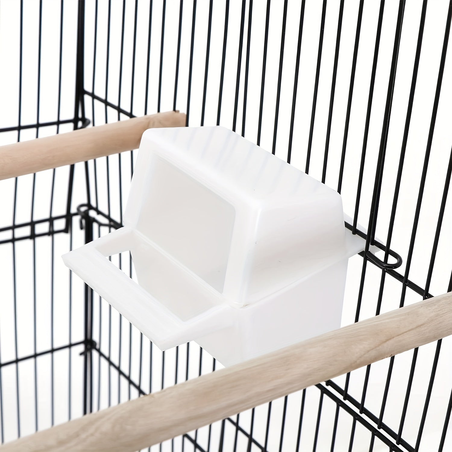 1pc 65-inch Extra-Large Open-Style Bird Cage with Detachable Rolling Stand, Durable Metal Construction, and Spacious Interior for Comfortable Living of Parrots, Lovebirds, Sparrows, Canaries, Long-tailed Small Parrots, Black