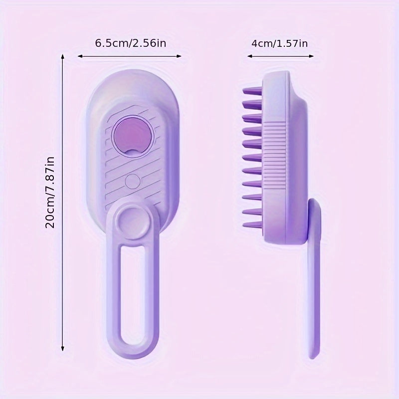 Cat/Dog Steam Brush - Spray Design, 3in 1 Cat Steamy Brush with Steamer, Pet Spray Hair Comb, Steam Brush for Dogs - Suitable for All Pets -Pet Spray Hair Comb (coffee)